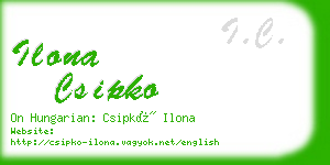 ilona csipko business card